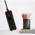 Regleta de 6 enchufes: 2 tomas Schuko + 4 tomas doble uso 10/16A. Cable de 1,5m e interruptor.