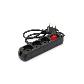 Multiprise Schuko 3 prises + 10/16 A avec interrupteur,...