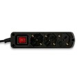 Multiprise Schuko 3 prises + 10/16 A avec interrupteur, câble de 1 m et prise 16 A