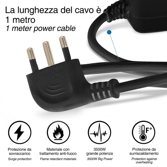 Multiprise Schuko 3 prises + 10/16 A avec...