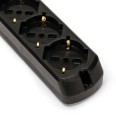 4-way multipurpose Schuko power strip + 10/16A with switch, 1m cable and 16A plug