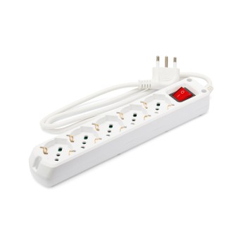 Multipurpose 5-way power strip (Schuko + 10/16A). With...