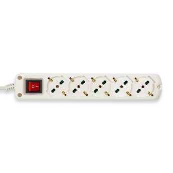 Multipurpose 5-way power strip (Schuko + 10/16A). With... 2