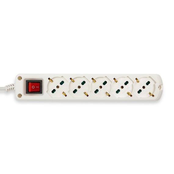 Multipurpose 5-way power strip (Schuko +...