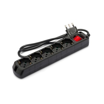 5-way multipurpose Schuko power strip + 10/16A with...