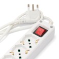Multiprise avec interrupteur lumineux, 6 prises Schuko 10/16 A à double usage, câble de 1,5 m