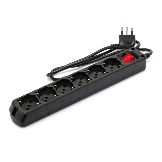 Regleta multiusos Schuko de 6 tomas + 10/16A...