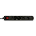 Regleta multiusos Schuko de 6 tomas + 10/16A con interruptor, cable de 1m y enchufe de 16A