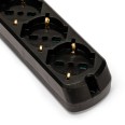 Regleta multiusos Schuko de 6 tomas + 10/16A con interruptor, cable de 1m y enchufe de 16A
