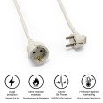 Rallonge électrique standard Schuko, 10 mètres, 16 A, H05VV-F3G1.5MM2, GS
