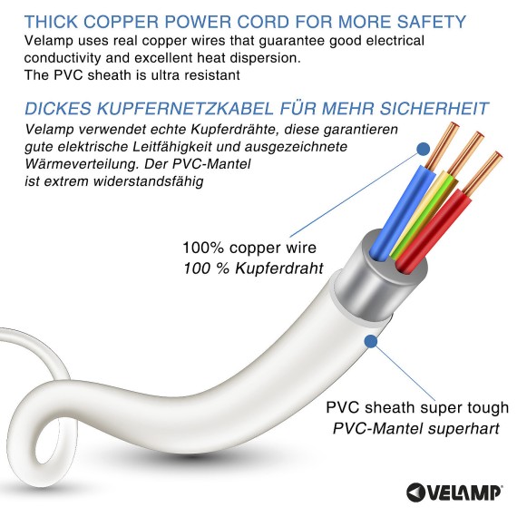 Schuko Standard Electrical Extension Cord, 3...