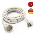 Schuko Standard-Verlängerungskabel, 5 Meter, 16 A, H05VV-F3G1.5MM2, GS