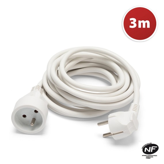 Cable de extensión eléctrico estándar francés,...