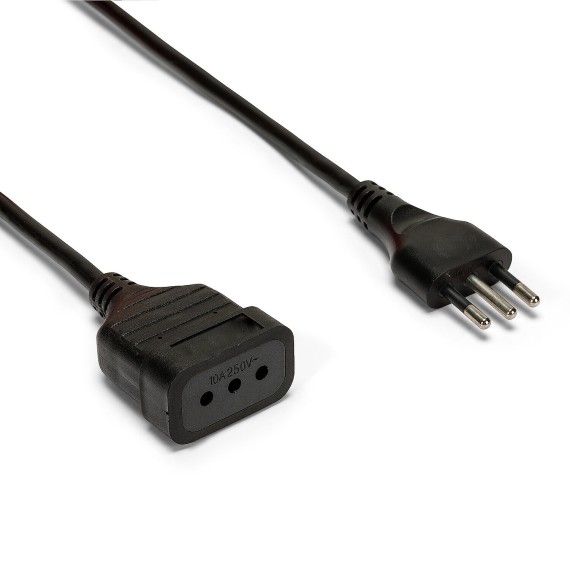 Cable alargador de 5 m, enchufe y toma de 10 A,...