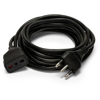 Rallonge de 10 m, prise et fiche 16 A, câble noir 3 AWG 1...