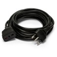 Rallonge de 10 m, prise et fiche 16 A, câble noir 3 AWG 1 mm²