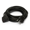5 m Verlängerungskabel, 16-A-Stecker und -Buchse, 3 AWG 1 mm² schwarzes Kabel