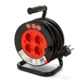 DIY Cable Reel 4 Standard Schuko Sockets, H05VV-F3G1.5MM2 Cable, 15M, CE