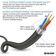 DIY Cable Reel 4 Standard Schuko Sockets, H05VV-F3G1.5MM2 Cable, 25M, CE