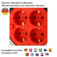 DIY Cable Reel 4 Standard Schuko Sockets, H05VV-F3G1.5MM2 Cable, 40M, CE
