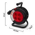 Avvolgitore elettrico bricolage, 4 prese e spina francesi, H05VV-F3G1.5MM2, 15M , NF,CE