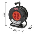 Avvolgitore elettrico bricolage, 4 prese e spina francesi, H05VV-F3G1.5MM2, 25M , NF,CE