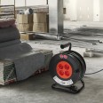 Avvolgitore elettrico bricolage, 4 prese e spina francesi, H05VV-F3G1.5MM2, 25M , NF,CE