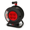 DIY Cable Reel, 4 Sockets, H05VV-F3G1.5MM2 Cable, 25M, CE