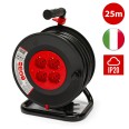 DIY Cable Reel, 4 Sockets, H05VV-F3G1.5MM2 Cable, 25M, CE