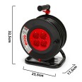 DIY Cable Reel, 4 Sockets, H05VV-F3G1.5MM2 Cable, 25M, CE