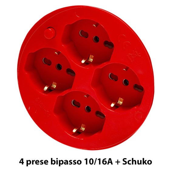 DIY Cable Reel, 4 Sockets, H05VV-F3G1.5MM2...
