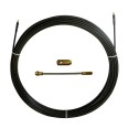 Nylon-steel cable pulling probe, black, Ø6 mm, 60 meters