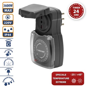 IP44 Outdoor Timer Socket with Daily Timer 2