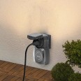 Prise extérieure programmable IP44 avec minuterie journalière