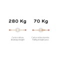 Nylon cable pulling probe, white, diam. 3 mm, 15 meters, with fixed terminals