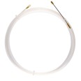 Nylon cable pulling probe, white, diam. 3 mm, 30 meters, with fixed terminals