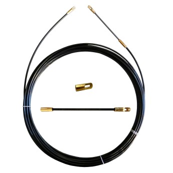 Perlon cable pull probe, black, Ø 4 mm, 30 meters, with...