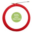 Helical cable pulling probe, red, diam. 4.2 mm, 10 meters, with interchangeable M5 terminals
