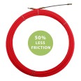Helical cable pulling probe, red, diam. 4.2 mm, 15 meters, with interchangeable M5 terminals