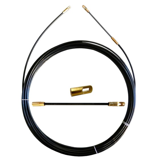 Nylon cable pulling probe, black, Ø 3 mm, 15...