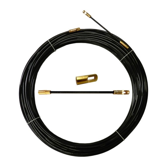 Nylon cable pulling probe, black, Ø 4 mm, 10...