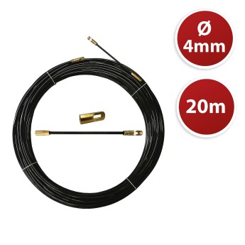 Nylon cable pulling probe, black, Ø 4 mm, 20 meters, with... 2