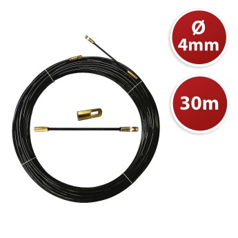 Nylon cable pulling probe, black, Ø 4 mm, 30 meters, with... 2