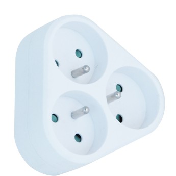 Multipresa tripla con 3 prese elettriche frontali (2P+T...