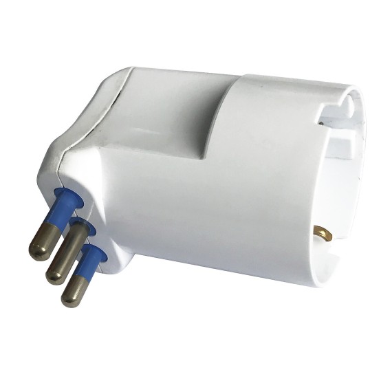 90°-Schuko-Adapter: 1 10/16-A-Steckdose mit...