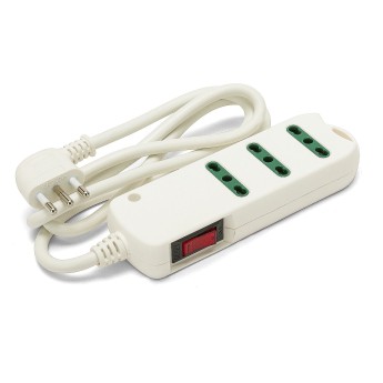 Power strip with 10A angled plug to 3 10/16A two-way...