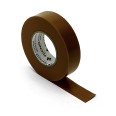 PVC electrical tape, 0.13mm thick, 19mm x 25m. Brown
