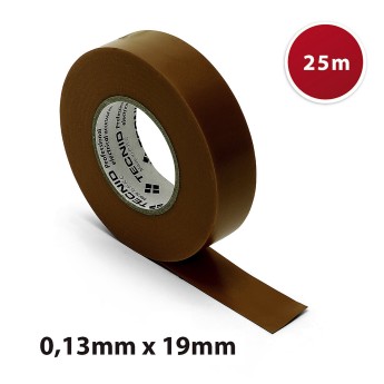 PVC electrical tape, 0.13mm thick, 19mm x 25m. Brown 2