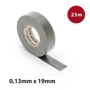 PVC electrical tape, 0.13mm thick, 19mm x 25m. Gray 2
