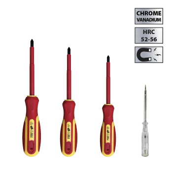 Set mit 4 isolierten Schraubendrehern (1... 2